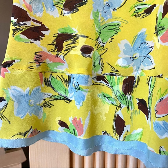 Vintage Philosophy di Alberta Ferretti silk midi skirt abstract florals - Picture 5 of 8